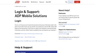 
Login & Support | ADP Mobile | Mobile Login for Pay Stubs ...  

