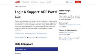 
                            2. Login & Support | ADP Portal | ADP Self Service Portal - Adp Captioncall Login