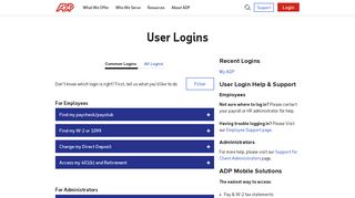 
                            8. Login & Support | ADP Products and Services