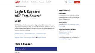 
                            2. Login & Support | ADP TotalSource | TotalSource Employee ... - Adptotalsource Portal