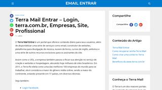 
                            7. Login, terra.com.br, Empresas, Site ... - Terra Mail Entrar - Terra Mail Portal Brasil