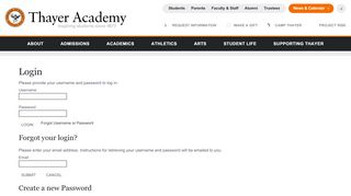 
                            9. Login - Thayer Academy - My School App Portal