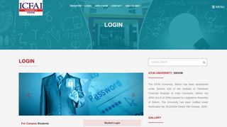 
                            6. Login | The ICFAI University Sikkim | Full-time Campus ... - Icfai University Tripura Portal