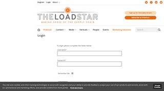 
                            6. Login - The Loadstar - Lodestar Portal