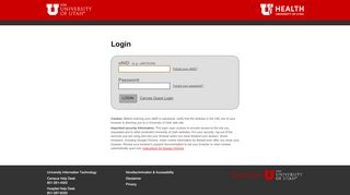 
                            5. Login - The University of Utah - The University of Utah - Uguest Login