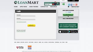 
login through the main LoanMart site - 800 LoanMart customer ...  
