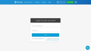 
Login to access your online account with us | Spotcap  
