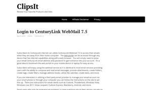 
                            6. Login to CenturyLink WebMail 7.5 - Clipsit