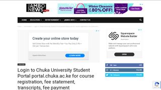 Login to Chuka University Student Portal portal.chuka.ac.ke for course ... - Chuka University Student Portal