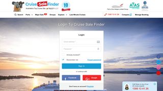 Login to Cruise Sale Finder - Cruise Sale Finder Portal
