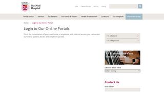 
Login to Our Online Portals | MacNeal Hospital | Berwyn
