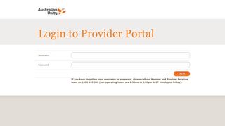 
                            1. Login to Provider Portal - Australian Unity - Unity Health Provider Portal