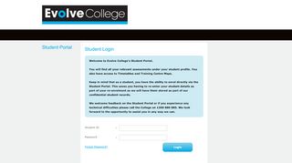 
                            5. Login to Student Portal - Evolve College - Evolve College Student Portal