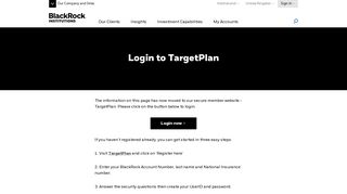 
                            8. Login to TargetPlan - BlackRock - Aviva Workplace Pension Portal Portal