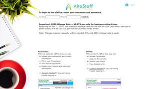 
                            8. Login to the AltaStaff eOffice - Eoffice Portal