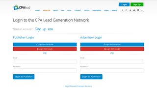 
                            2. Login to the CPA Lead Generation Network - Cpalead Sign Up