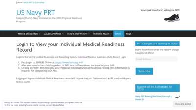 Login to View your Individual Medical Readiness Record ...