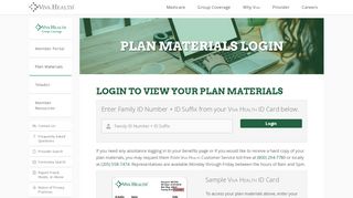 
                            4. Login to View Your Plan Materials - VIVA Health - Viva Health Plan Provider Portal