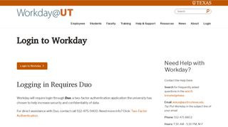 
Login to Workday | Workday | The University of Texas at Austin  
