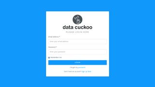 
                            2. Login to your account | Data Cuckoo - Cuckoo Login