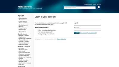 Login to your account - NetConnect