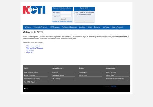 
Login to Your Account - Welcome to NCTI - ncti.edu, National ...	  
