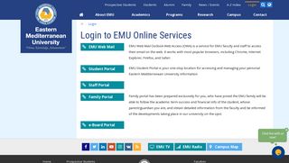 
                            3. Login to your Student Portal, Staff Portal, Family Portal, Webmail, Mail ... - New Portal Emu