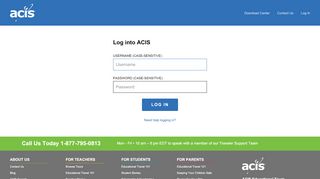 
                            2. Login today - ACIS - Www Acis Com Portal