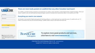 
                            1. Login - TransCore Link Logistics - Loadlink Portal