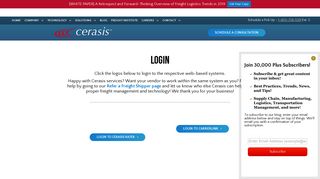 
                            1. Login - Transportation Management Company | Cerasis - Cerasis Portal