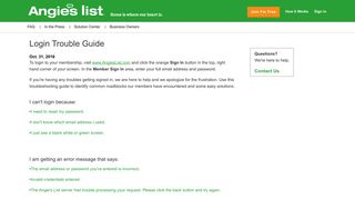 
                            13. Login Trouble Guide | Angie's List - Roadblocks Sign In