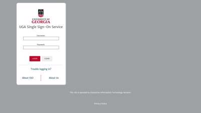 Login - UGA SSO – Central Authentication Service