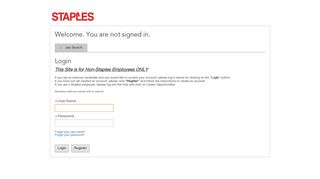 Login - User Sign In - Staples Careers Sign In
