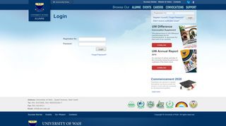 
                            3. Login - UW Alumni - University of Wah - Wah University Portal