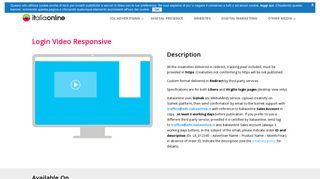 
                            9. Login Video Responsive - ADV formats Italiaonline - Mediamind Portal