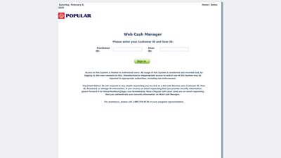
                            1. Login - Web Cash Manager
