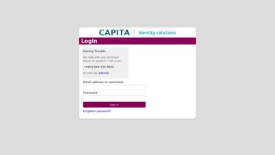 Login - web.capita-id.co.uk