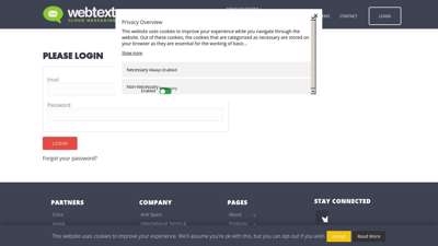 Login  WEBTEXT - Customer Experience … the way it SHOULD be