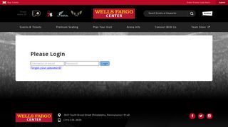 
                            8. Login | Wells Fargo Center - Wells Fargo Center Philly Portal