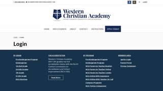 
                            7. Login - Western Christian Academy - Sooschools Portal