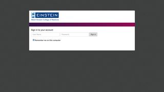 
                            6. Login with Ellucian Ethos Identity - Albert Einstein College of ... - Einstein Email Portal