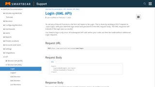 
                            7. Login (XML API) | AlertSite Documentation - SmartBear Support - Alertsite Portal