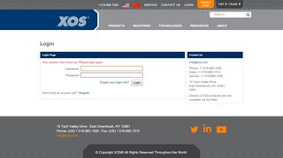 
                            2. Login - XOS