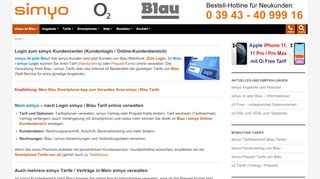 
                            7. Login zum simyo Kundencenter (Kundenlogin / Online ... - Simyo Blau Portal
