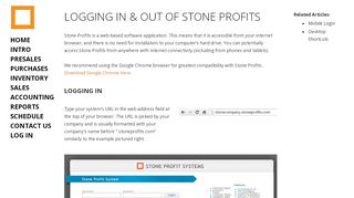 
Login/Logout - Stone Profits User Support  
