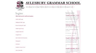 
                            2. Logins | Aylesbury Grammar School - Ags Student Portal