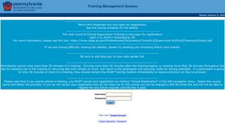 
                            5. Logon | Training Management System - PA.gov - My D&a Login