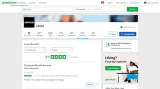 
Lonza Employee Benefits and Perks | Glassdoor.com.hk  

