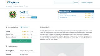 
                            6. LotPro Reviews and Pricing - 2020 - Capterra - Lotpro Portal