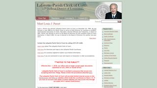
                            3. Louis J. Perret, Lafayette Parish Clerk of Court - Lafayette Parish Clerk Of Court Portal